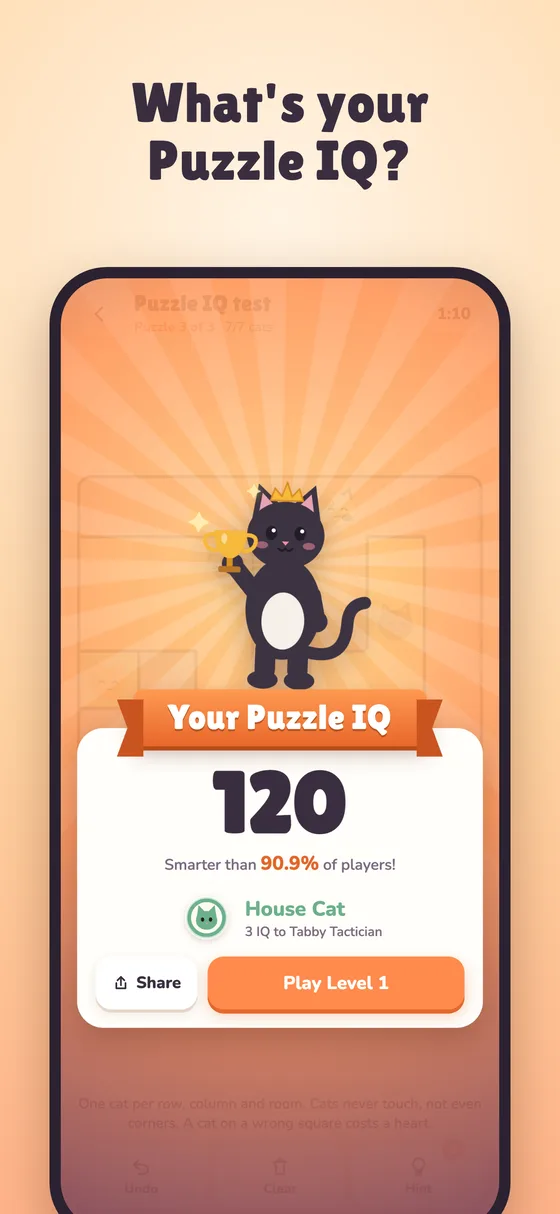 Your Puzzle IQ and rank