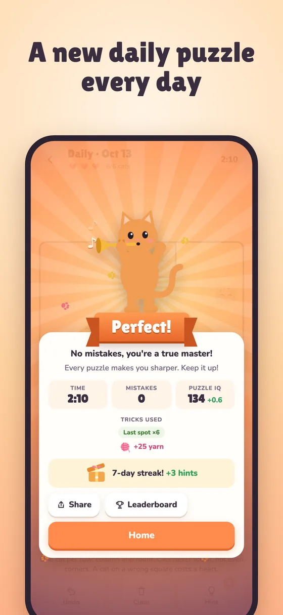 The daily puzzle and streak